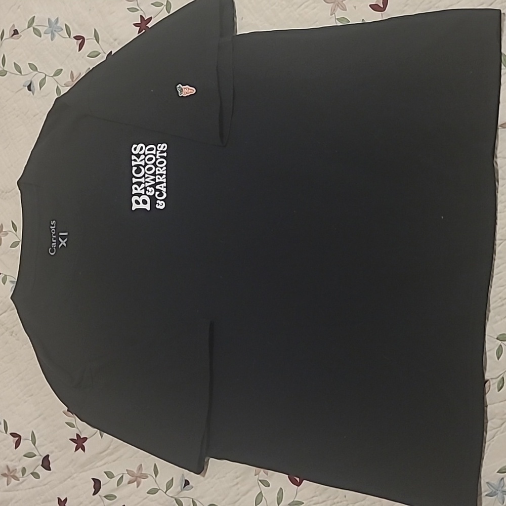 Bricks & Wood Black Tee with White Logo